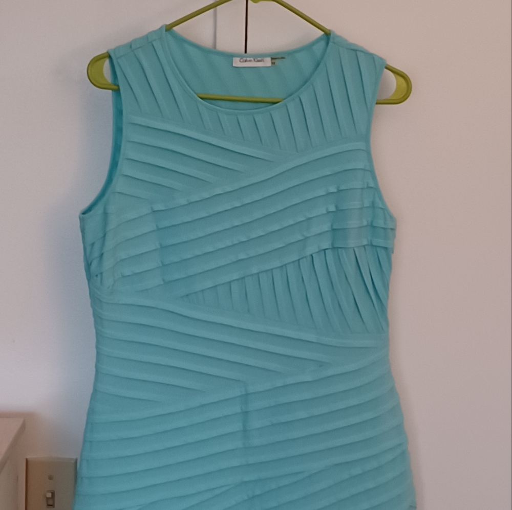 Calvin Klein Green Sheath Midi Dress Size12 - Picture 5 of 6